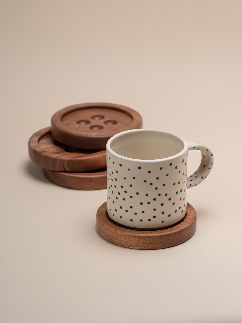 BUTTON COASTERS (4 PACK)