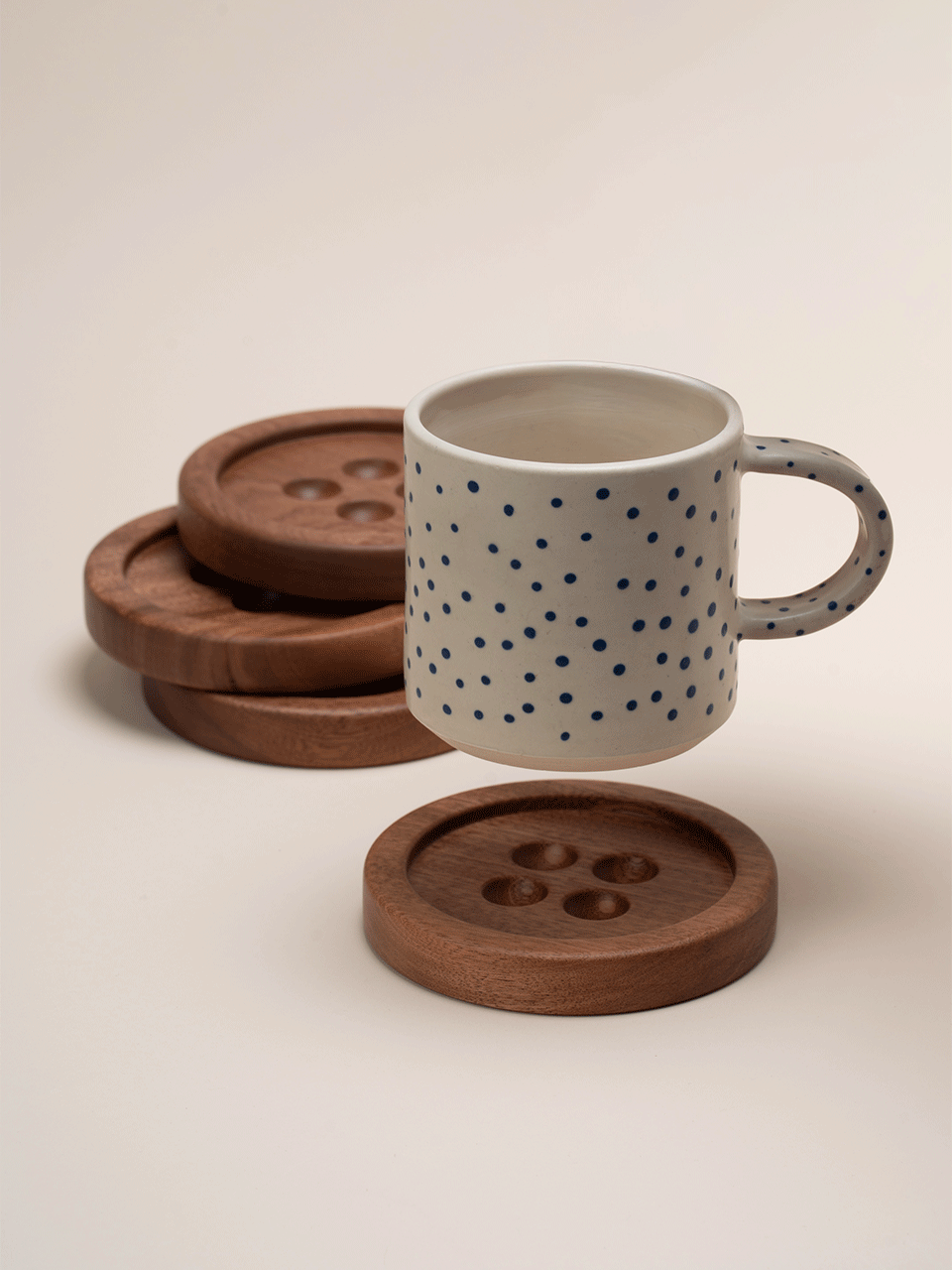 BUTTON COASTERS (4 PACK)