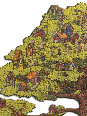 Yetch Studio EDGE PIECE PUZZLE: NEIGHBORS IN THE TREE