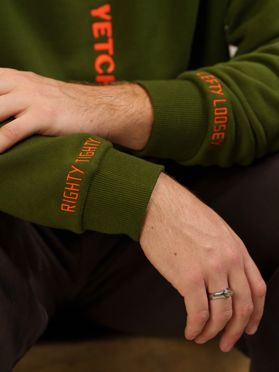 LEFTY LOOSEY, RIGHTY TIGHTY CREWNECK