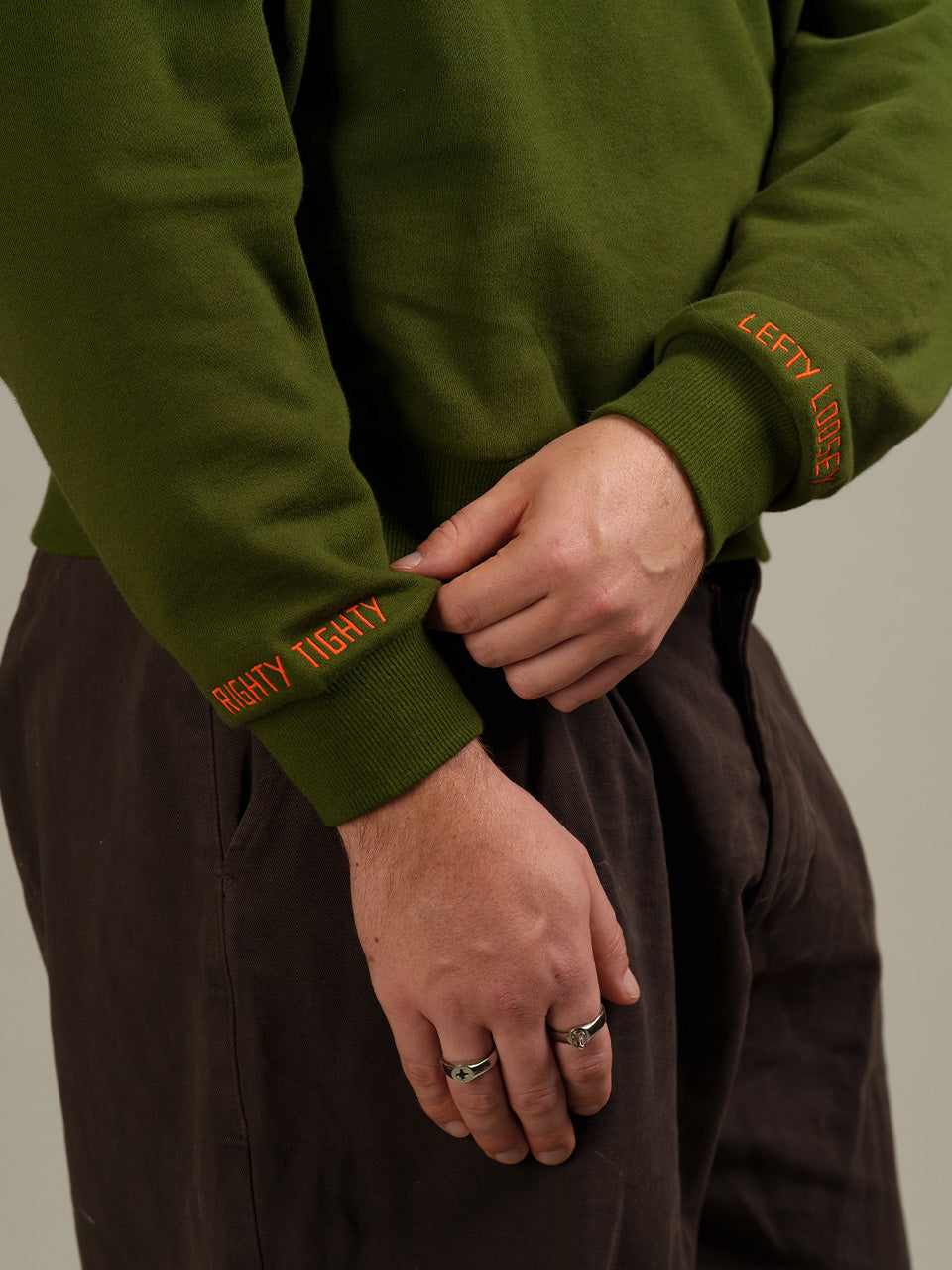 LEFTY LOOSEY, RIGHTY TIGHTY CREWNECK