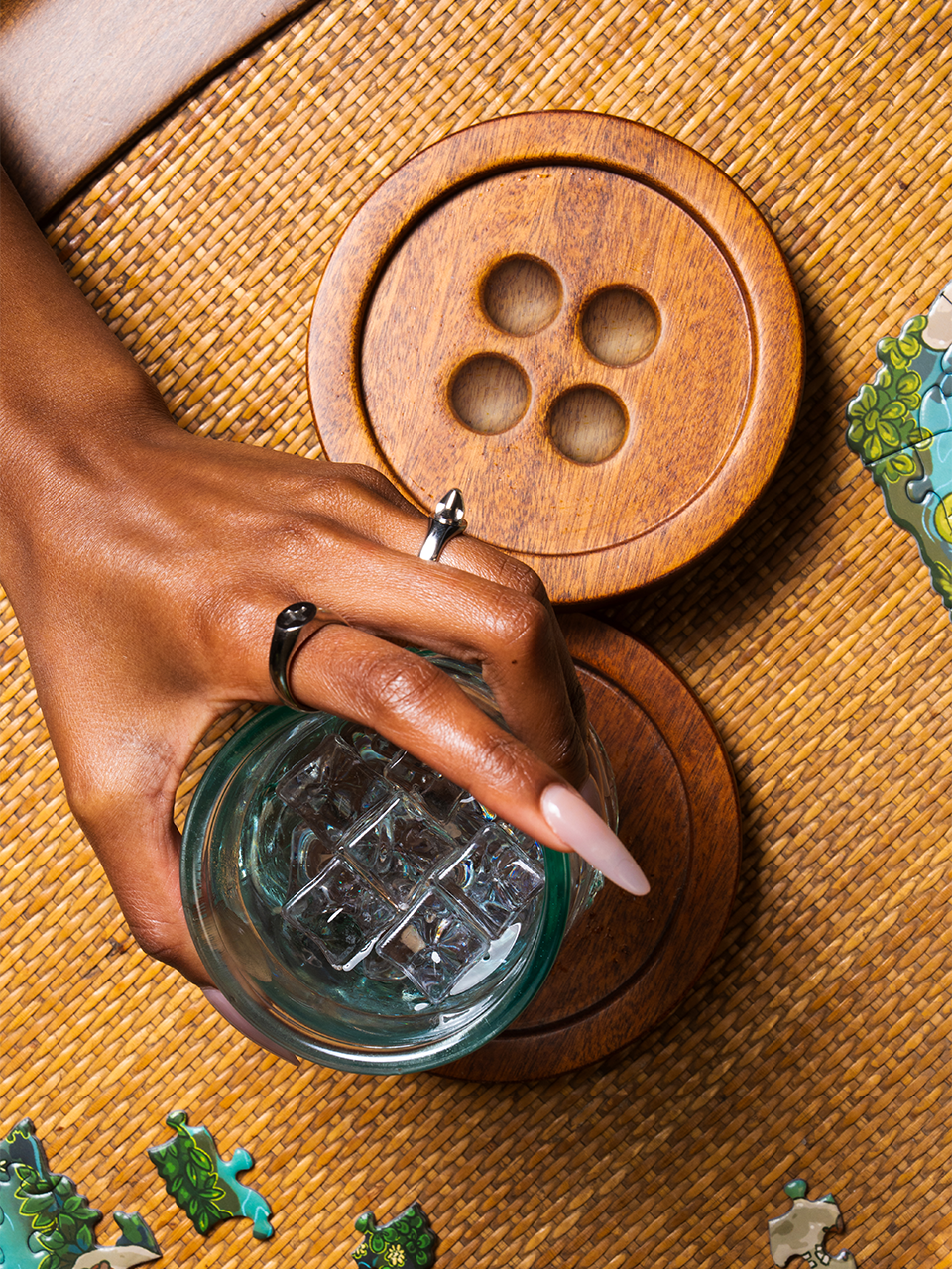 BUTTON COASTERS (4 PACK)